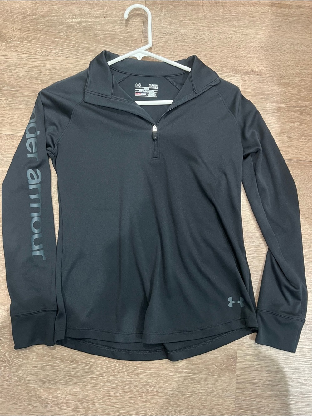 Under Armour Kids Black Long-Sleeve 1/4 Zip Performance Pullover